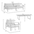 thumbnail image 5 of Cayman Aluminum Outdoor Coffee Table in Black, 5 of 12