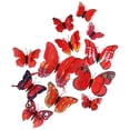 thumbnail image 2 of Cute 3D Butterfly Refrigerator Magnets Plastic Waterproof Magnet Decals Strong Hold for Kitchen Home Office Whiteboard Locker Decor Gift Butterfly Decorations Red 12Pcs, 2 of 9