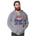 thumbnail image 5 of Loud Proud Dominican Heritage Pride Zip Up Hoodie Men's Women's Brisco Brands S, 5 of 5