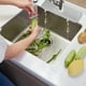 thumbnail image 1 of Injueey Protector contra salpicaduras de fregadero de silicona, colector de goteo fácil de limpiar y reutilizable, mango de grifo de Gel de Organizadores de utensilios de cocina gris claro, 1 of 6