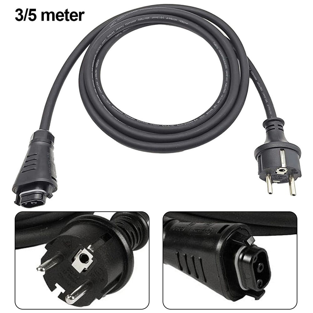 CHENGSI for Hoymiles HMS Connection Cable Field Connector & Play 3 meters Solar Power Microinverter AC Adapter IP44 Rated H07RN-F 3x1.5mm² Rubber Hose Cable for PV Systems Indoor Outdoor Use