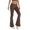 Brown, variant on HXWCHs Lined High Waisted Flare Leggings Bootcut Yoga Pants for Women Casual Stretchy Comfort Fit M Brown