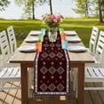thumbnail image 4 of Table Runners 60 Inches Long Dress Scarves, Brown Boho Farmhouse Kitchen/Dining Table Runner, Small Coffee Tablerunners, Retro Farmhouse Abstract Geometric Ethnic Art 13x60 Inch, 4 of 9