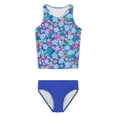 thumbnail image 2 of Miaoju Girls Swimsuit 2 Piece Bathing Suit Contrast Girls Tankini Adjustable Straps Modest Swimwear 9-16y, 2 of 4
