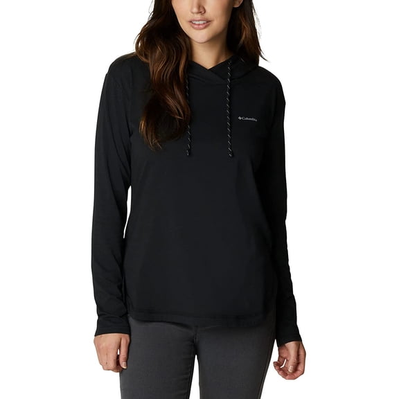 Columbia Womens Sun Trek Hooded Pullover Black X-Small