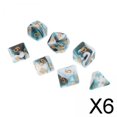 thumbnail image 1 of Runquan 5-Lot de 10 Jeux de Société Polyédriques Double Couleurs Jeux de Famille pour Rpg 6 Pcs, 1 of 4