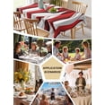 thumbnail image 6 of Red White Moire Tablecloth Rectangle Table Cloth 52x70, Waterproof Outdoor Table Cloth Covers Decorative Table Protector, Modern Abstract Art Washable Table Cover for Kitchen Dinning Party, 6 of 8