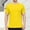 Yellow, variant on YLSDY Men's T-Shirts Short Sleeve Crew Neck Cotton Tshirts Solid Casual Summer T Shirts Classic Basic Tees Gray S