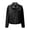 Black, variant on Levmjia Women's Casual Solid Lapel Zip-Up Leather Jacket Short Long Sleeve with Pockets Fashion Motorcycle Biker Coat Vintage Slim Fit Outerwear