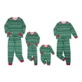 thumbnail image 2 of Diconna Pyjamas de Noël Assortis pour la Famille, Col Rond, Imprimé Arbre de Noël, Manches Longues, Pull-Over, Combinaison, 2 of 9