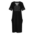 thumbnail image 3 of Negro número 22 jersey deportivo de la suerte veinte dos vestido suelto con bolsillos vestidos de baile vestidos de mujer elegantes y bonitos, 3 of 6