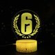 thumbnail image 1 of Lámpara nocturna Rainbow 6 Anime 3D Illusion con USB, 1 of 1