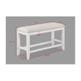 thumbnail image 6 of Vintage 6 Counter Height Dining , White Rectangular Table With Wine Area, Upholstered Chairs, Shelf And Drawer Wooden Table, Rack, Storage, 6 of 6