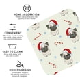 thumbnail image 4 of Pofeuu Christmas Pug Dog Print Leather Coasters Set of 6, Round Cups Mugs Mat Pad for Home Kitchen Heat Resistant Drink Coasters,Square, 4 of 7