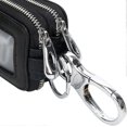 thumbnail image 3 of Estuche para llavero de cuero genuino unisex con cremallera para coche, 3 of 5