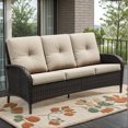 thumbnail image 4 of Meetleisure 3-Seat Outdoor Sofa, Couch Patio Sofa with Deep Seating and Thick Cushions, Beige, 4 of 7