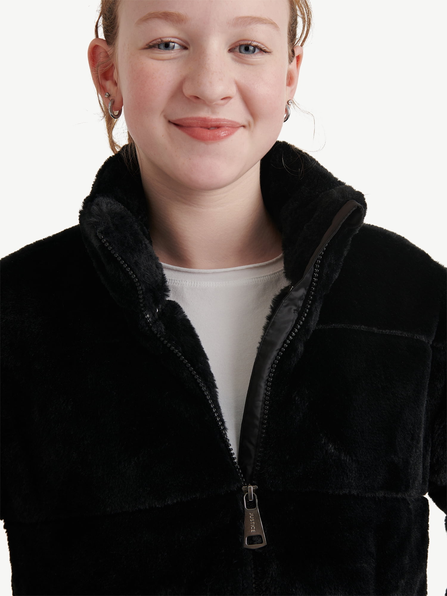 Justice Girl's Mock Neck Faux Jacket, Sizes XS - XL