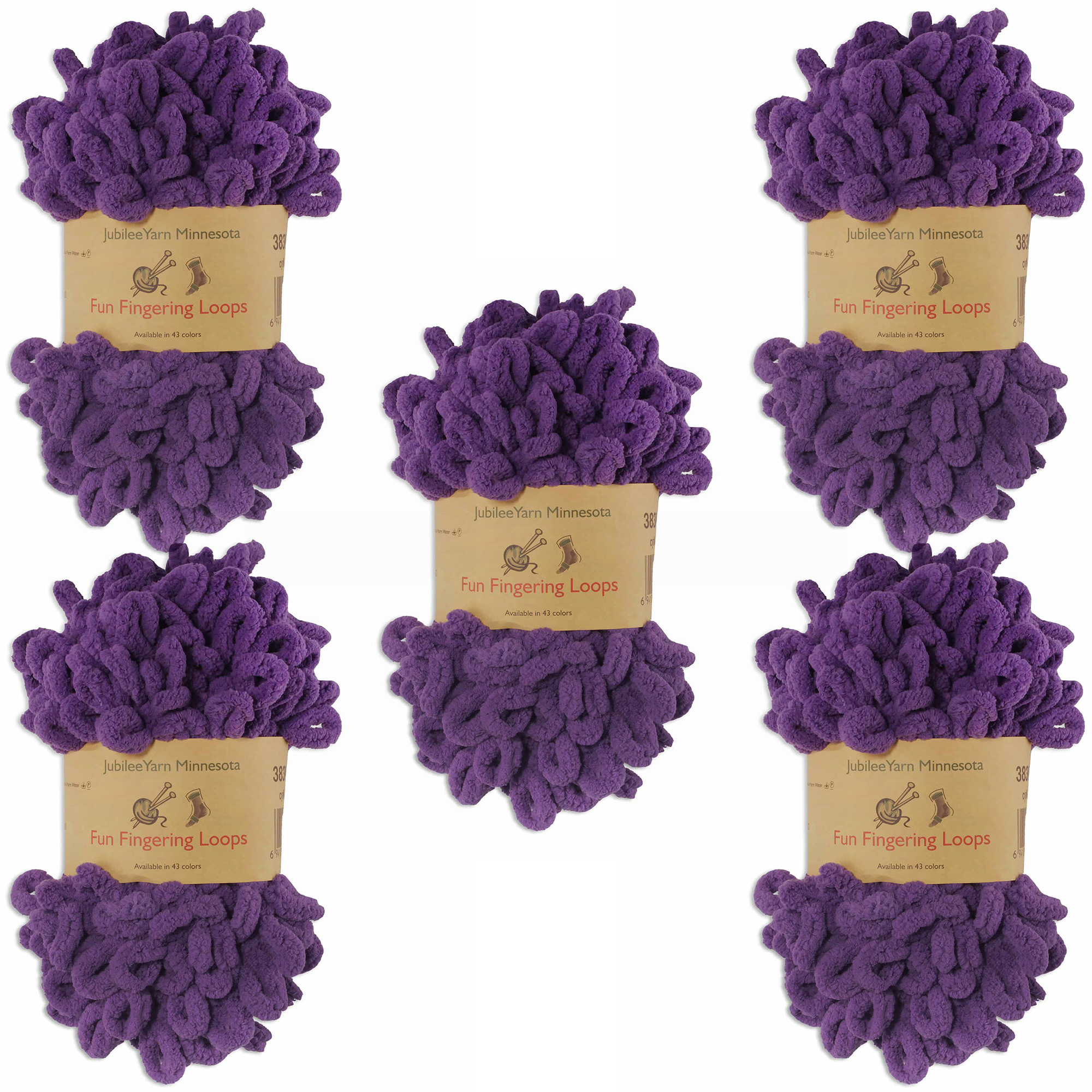 JubileeYarn Fun Finger Loops Yarn Polyester Jumbo Loop Yarn 100g