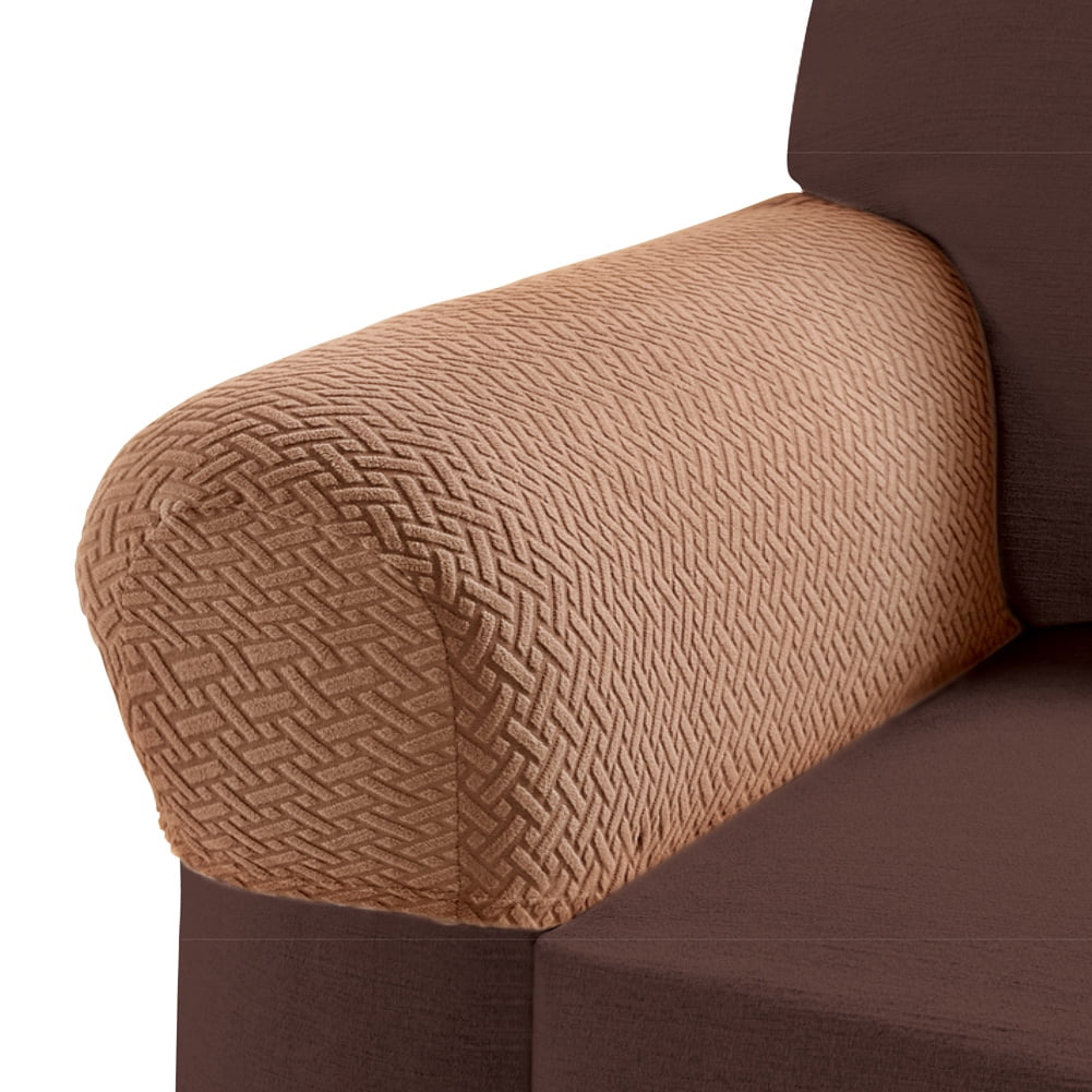 Collections Etc Armrest Covers for Recliners, Sofas, and Chairs with Stretch, Textured Pattern