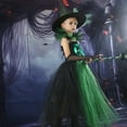 thumbnail image 4 of FYDUU Girls Dresses Halloween Witch For Kids Toddler Witch Dress Party Dress For Halloween Carnival And Long Skirt For Dress Up Adorable Comfort 4-5 Years, 4 of 9