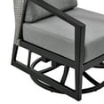 thumbnail image 6 of Aileen Outdoor Patio Swivel Lounge Chair in Aluminum with Grey Cushions, 6 of 10