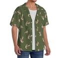thumbnail image 2 of Goofa Birds Wild Ducks Printed Men's Casual Short-sleeved Shirt,Lightweight Breathable Button-down,Summer Casual men's top,Versatile Fashion shirt-Large, 2 of 7