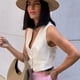 thumbnail image 3 of Chaleco ajustado sin mangas de estilo informal europeo y americano de verano de 15 colores para mujer, 3 of 6