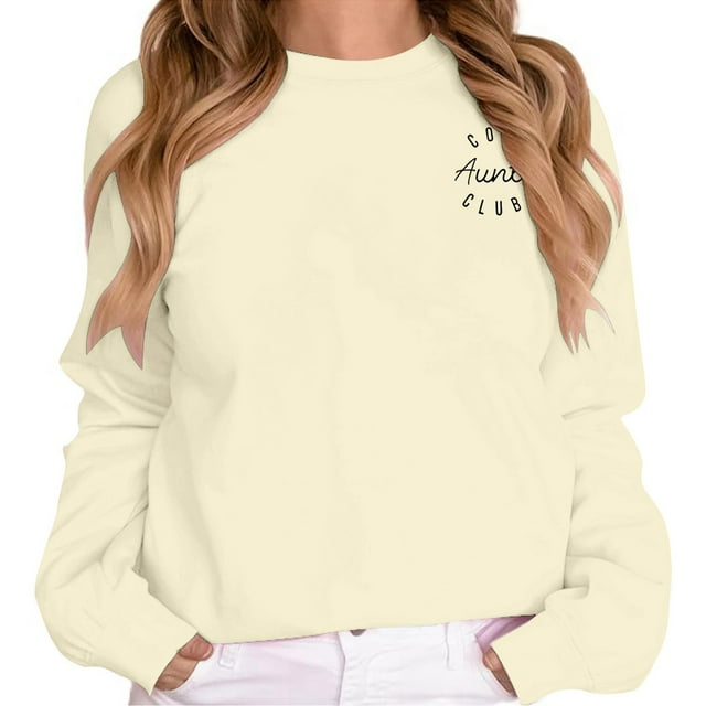 Chandails pour Femmes Automne à Manches Longues Col Ras du Cou Chandail Molletonné avec Imprimé « In My Girl Mom Era » Chandail Décontracté à Enfiler Grande Taille Chandail à Capuchon Chandail Sport Femme Beige P
