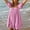 B_ Pink, variant on Women's Casual Summer Dress Babydoll Style with Statement Puff Sleeves, Pleated Detailing and Ruffled Tie-Back Mini Dress Pink XXL