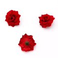 thumbnail image 3 of Simulación de cabeza de flor de terciopelo de 4,8 cm, fabricación de bricolaje de flores falsas, arreglos navideños, decoración navideña (blanco + rojo), 3 of 5