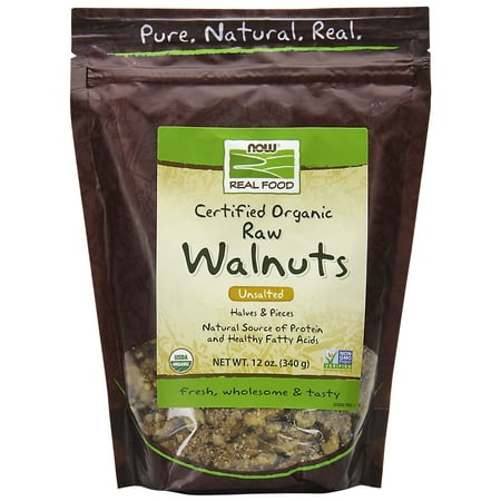 NOW Foods Organic Walnuts Raw 12 Ounce