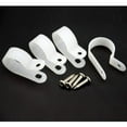 thumbnail image 3 of 50PCS White Nylon R-Type Cable Clamp Fastener for 19.4mm ( 3/4" ) Dia Wire Tube Plastic Wire Cord Clip Fixer with 50 Pack Screws for Wire Management, 3 of 5
