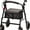 Black, variant on NOVA Zoom Rollator Walker with 22 Seat Height, Rolling Walker with Locking Hand Brakes, Padded Seat and 8 Wheels, Color Red