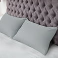 thumbnail image 6 of Unique Bargains 2-Pack Solid Microfiber Pillowcases, King, Light Grey, 6 of 8