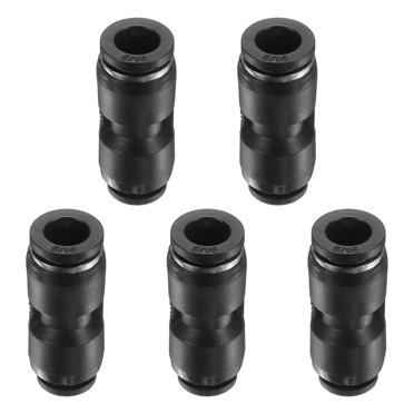 LokoCar 10-Pack Straight Push To Connect Air Line Fittings - 1/4 Inch OD Tube, Pneumatic Union Connectors