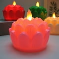 thumbnail image 3 of LED Candle Light Flower Battery Operated Candle Flameless Candle for Buddha, 3 of 10
