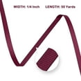 thumbnail image 5 of 1/4 Inch Grosgrain Ribbon - 50 Yards Craft Ribbon for Gift Wrapping, Wedding Decor, Hair Bows & DIY Projects Maroon, 5 of 7