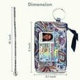 thumbnail image 4 of Zip ID Case with Lanyard - Badge ID Holder Wallet with Zipper - Cotton (Fantasic Paisley), 4 of 7