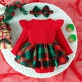 thumbnail image 5 of Wangmeiwg Girls' Dresses Christmas Dress for Girls Fall Winter Long Sleeve Dress Girls Girls Holiday Dresses Infant Christmas Outfit Girl 3-6 Months Green, 5 of 5