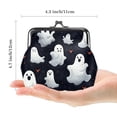 thumbnail image 2 of Ghost Premium Microfiber Coin Purse with Zinc Alloy Jaws - Stylish & Compact Travel Wallet for Coins - 4.3x4.7 in/11x12 cm - Ideal for on-the-go Organization & Easy Access - Durable & Versatile, 2 of 7