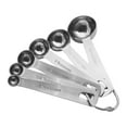 thumbnail image 3 of leyfeng Juego de cucharas medidoras 6 piezas Cucharas medidoras de metal de acero inoxidable para cocinar Cucharadita para hornear Cucharadita, 3 of 8