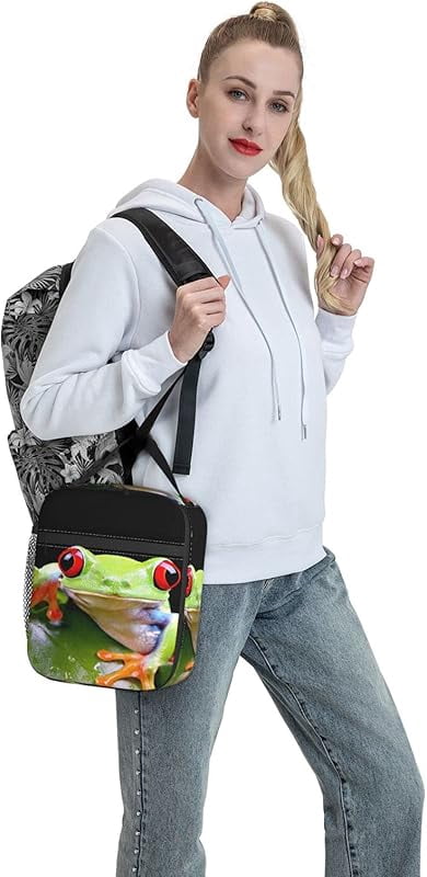 Frog Lunch Box Insulated Soft Bag Reusable Cooler Bag For Women&Men&Work Picnic Hiking