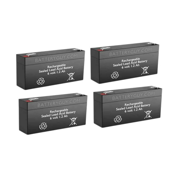 BatteryGuy National battery C61C replacement 6V 1.2Ah battery - BatteryGuy brand equivalent (qty of 4)