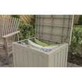 Suncast 22 Gallon Small Outdoor Resin Deck Storage Box for Patio, Light