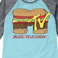 thumbnail image 3 of MTV Logo - Burger Logo - Toddler And Youth Girls Raglan Graphic T-Shirt, 3 of 5