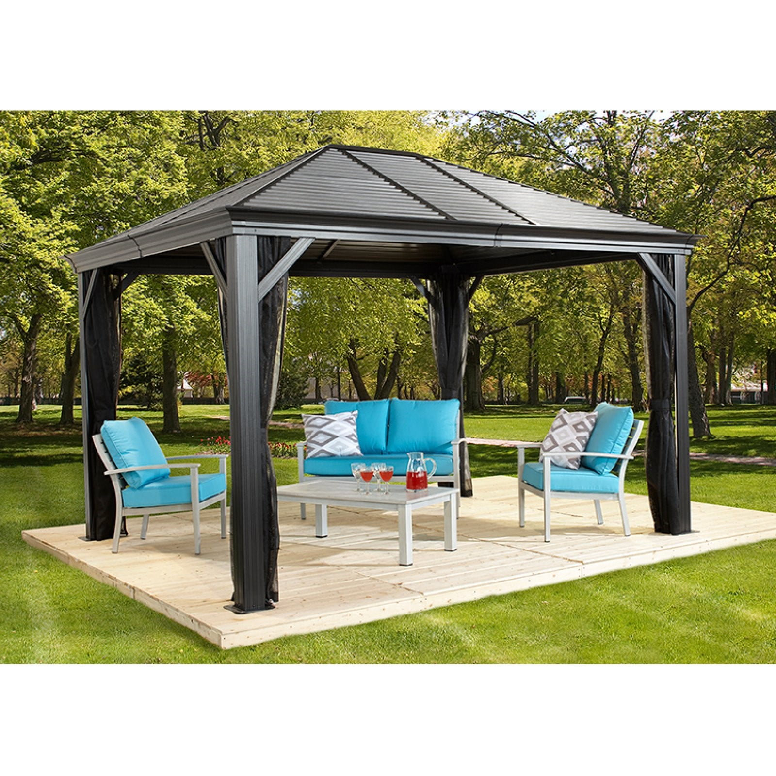 SOJAG INC Mykonos Steel Gazebo