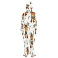 thumbnail image 3 of Soft Big Kids Onesie Pajamas Cozy Loose-Fit Jumpsuits for kids with Pockets for Christmas Lounge & Play Reindeer with Scarf Pattern, 3 of 8