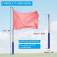 thumbnail image 2 of Unique Bargains Mât de Drapeau Télescopique à Main de 4 Pieds, Mât de Guide de Drapeau Extensible et Portable avec 2 Pinces, Bleu Lot de 4, 2 of 7