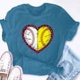 thumbnail image 5 of EcoLoom Split Baseball Softball Heart Mom Dad Short Sleeve Unisex T Shirt, 5 of 6