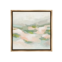 Stupell Industries Pastel Nature Landscape Abstract Painting Brown Floater Framed Canvas Art Print Wall Art, 18 x 18